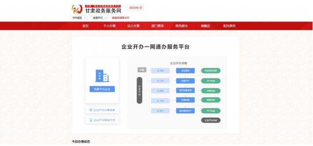 進入企業(yè)開辦頁面