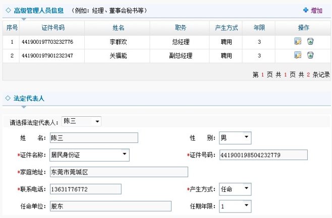 股東人員信息