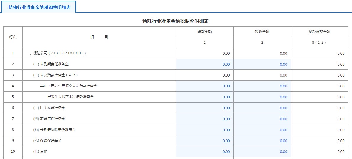 A107010免稅、減計(jì)收入及加計(jì)扣除優(yōu)惠明細(xì)表