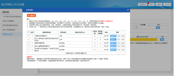  附送資料需要上傳五項，兩項必報，三項條件報送