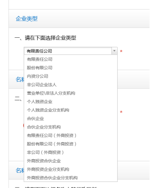 選擇企業(yè)類型