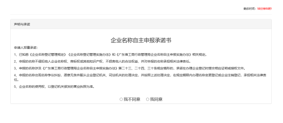 企業(yè)名稱自主申報承諾書