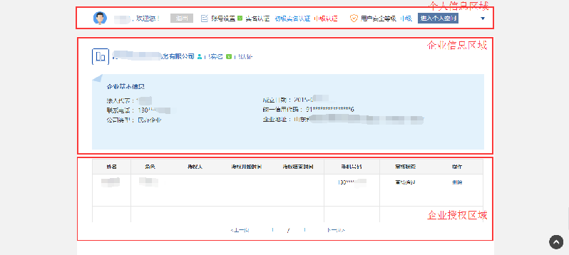 企業(yè)信息區(qū)域
