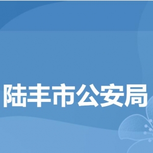 陸豐市公安局各辦事窗口工作時間及聯(lián)系電話