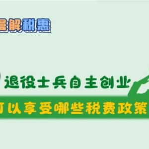 一圖說明：退役士兵自主創(chuàng)業(yè)可以享受哪些稅費(fèi)優(yōu)惠政策？