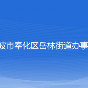 寧波市奉化區(qū)岳林街道辦事處各部門負(fù)責(zé)人和聯(lián)系電話