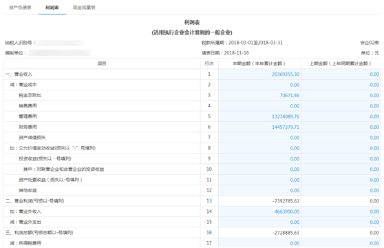 收入支出表