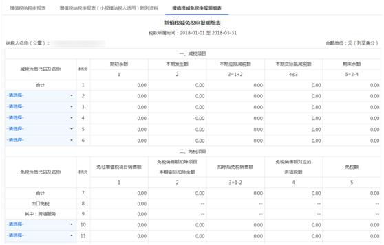 填寫主表、附表相關(guān)數(shù)據(jù)4