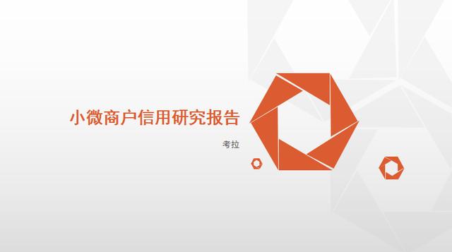 2017年中國小微商戶信用研究報(bào)告（考拉）