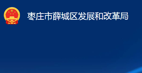 棗莊市薛城區(qū)發(fā)展和改革局