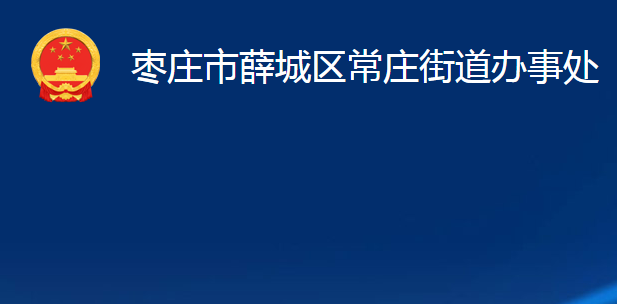 棗莊市薛城區(qū)常莊街道辦事處