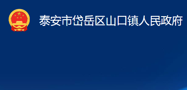 泰安市岱岳區(qū)山口鎮(zhèn)人民政府