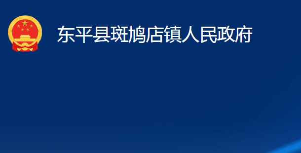 東平縣斑鳩店鎮(zhèn)人民政府