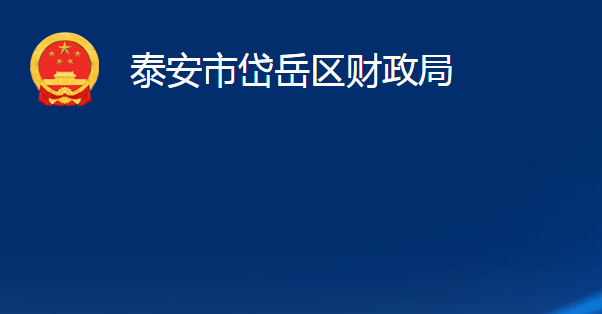 泰安市岱岳區(qū)財(cái)政局