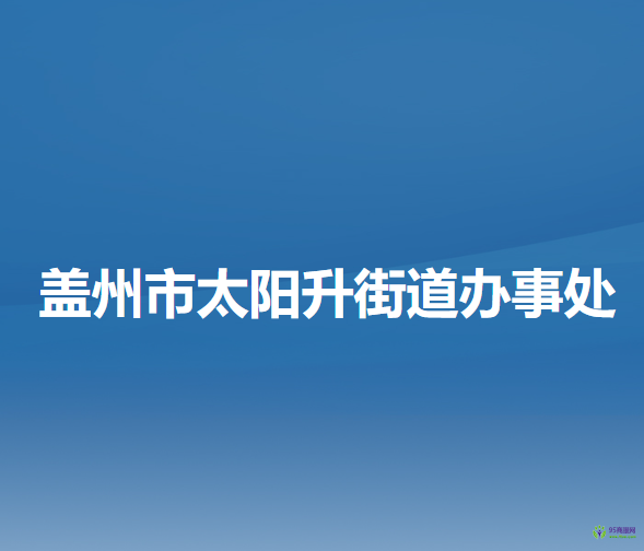 蓋州市太陽升街道辦事處