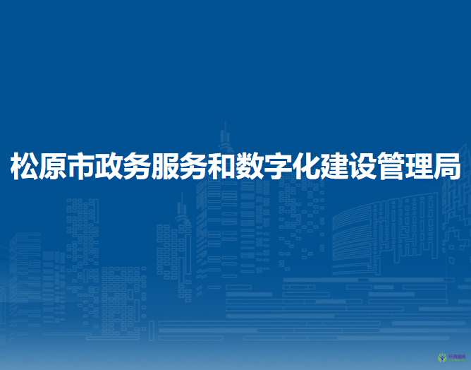 松原市政務服務和數(shù)字化建設管理局